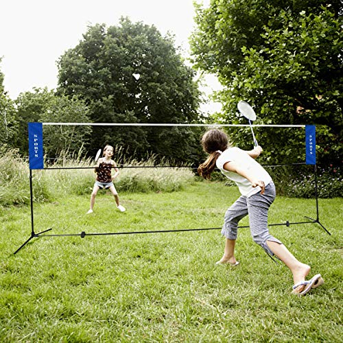 DORTALA Portable Badminton Net 10FT, Freesting Soccer, Volleyball, Pickleball, Tennis Net, Adjustable Height, Easy Setup Badminton Net for Indoor Outdoor Court Beach Backyard