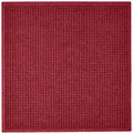 Hudson Exchange (35"x35", Red/Black) Fashion Scraper Entry Square Floor Mat - color: Red / Black