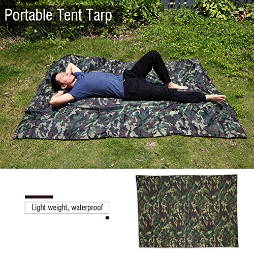 Camping Tarp, Waterproof Lightweight Portable 2x1.5m Emergency Shelter for Hiking Survival Backpacking Outdoor Activities