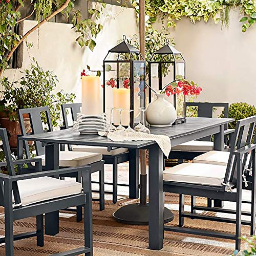 Homemory 8" x 4" Large Waterproof Outdoor Flameless Candles with Remote Control and Timer, Battery Operated Flickering LED Pillar Candles for Indoor Outdoor Lanterns, Porch, Long Lasting, Set of 2 - color: Ivory White, size: 4"x 8"