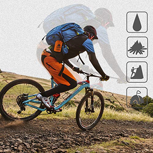 Emergency Sleeping Bag Survival Bivy Sack Use as Emergency Blanket Lightweight Survival Gear for Outdoor Hiking Camping Keep Warm After Earthquakes, Hurricanes and Other disasters - color: Orange-1P