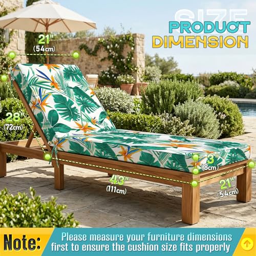 Folding Long Bench Cushion – Outdoor Cushioned Foam Pad for Pool, Patio, Beach, Lawn & Camping | Thick Padding, Lightweight & Easy to Store | Versatile Lounge Mat (2, Green Monstera（72X21X3in）) - color: Green Monstera（72x21x3in）