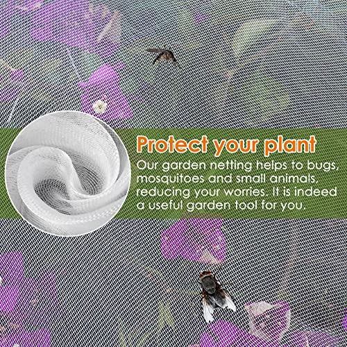 Mesh Plant Cover 3PCS,Garden Netting Mesh Outdoor,Netting for Tomato Plants,Garden Bug Netting Plant Cover,Bird Netting for Garden,Fruit Tree Netting (3.2 x 4.9 ft) - size: 3.2 x 4.9 ft