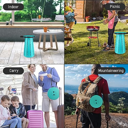 Portable & Lightweight Foldable Camping Chair for Adults, Heavy Duty Folding Stool with Adjustable Shoulder Strap, Perfect for Picnic, Beach, Backyard, and Sporting Events, Max Weight 400lbs - color: Mint Green