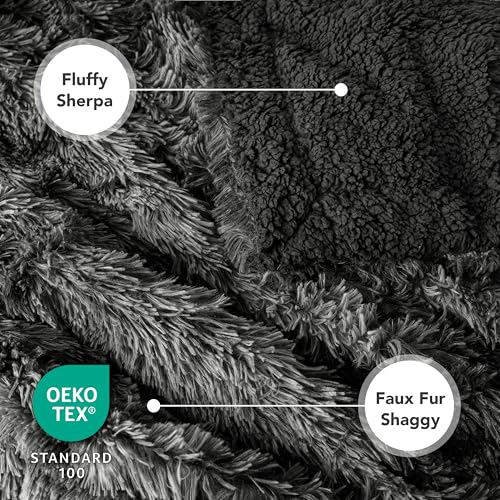PetAmi Waterproof Dog Blanket for Couch, Bed & Furniture,Reversible Sherpa & Faux Fur Pet Blanket, Leakproof Blanket for Puppy Cat, Washable Soft Calming Pet Couch Protector (29x40, Tie-Dye Black) - color: Tie-dye Black, size: Medium (29x40)