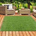 XLX TURF 6 FT x 6 FT Artificial Grass Rug - Indoor/Outdoor Realistic Fake Grass Carpet for Patio, Playground, Balcony, 1" High Pile Turf, Drainage Holes - size: 6' x 6' (Square)