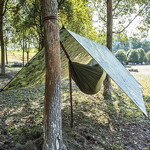 Lightweight Tent Tarp, Waterproof Shelter Cover for Camping Hiking, Multi Use Hammock Tarp Canopy for Outdoor Shade Rain Protection Travel and Backpacking