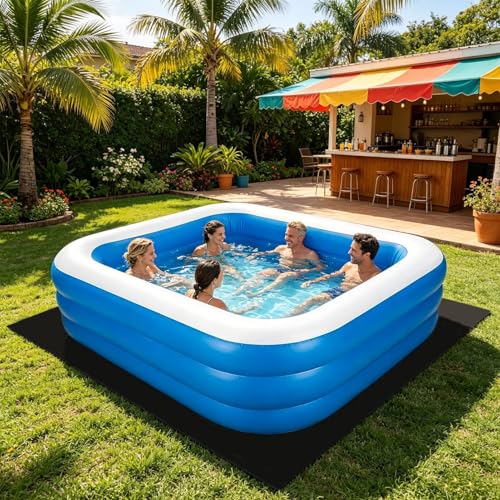 Pool Liner Pad - Protective Ground Cushion Under Basin | Heavy Underlay Mat, UV-Resistant Durable Floor Protection Sheet, Pool Pad Ground Cloth for Home Garden Yard Patio Lawn - size: Square 3x3m