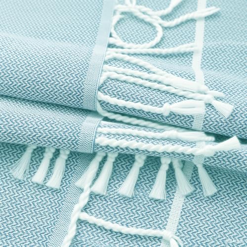 YSYJ 24 Pack Turkish Beach Towel 36"x71" Beach Towels Oversized Bath Towels Sand Free Quick Dry Turkish Towel Bulk Extra Large Pool Blanket Blue - color: Blue, size: 36"x71"- 24 Pack