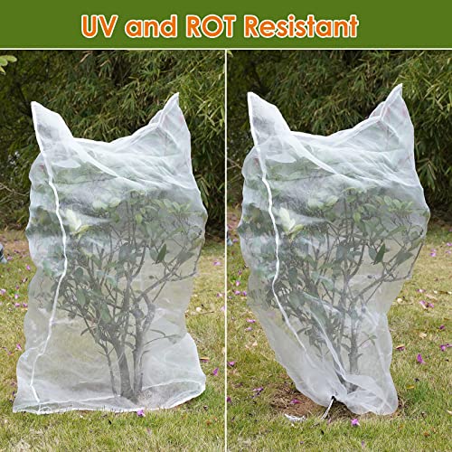 Mesh Plant Cover 3PCS,Garden Netting Mesh Outdoor,Netting for Tomato Plants,Garden Bug Netting Plant Cover,Bird Netting for Garden,Fruit Tree Netting (1.9 x 2.6 ft) - size: 1.9 x 2.6 ft