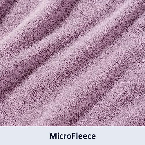 Berkshire Blanket Microfleece King Size Bed Blanket Lavender, Lightweight Soft Breathable Plush Micro Fleece Blanket for Bed Couch Sofa, 90x108 Inches - color: Lavender, size: King/Cal King