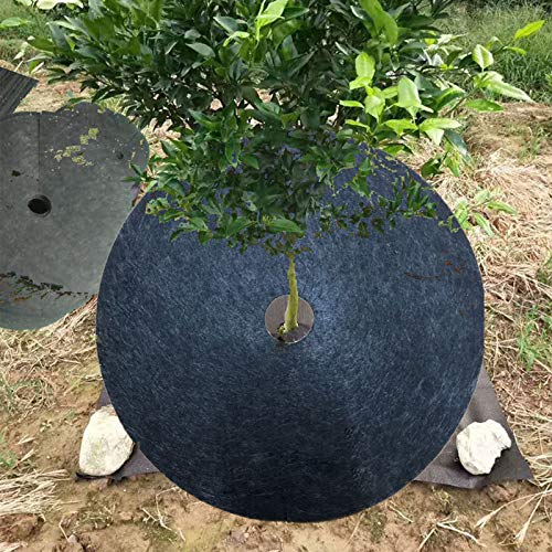 EBaokuup 20 Pack 10.6 Inch Non-Woven Tree Mulch Ring - Degradable Tree Protector Mat, Reusable Tree Weed Barrier Mat for Weed Control Root Protection - size: 10.6 Inch