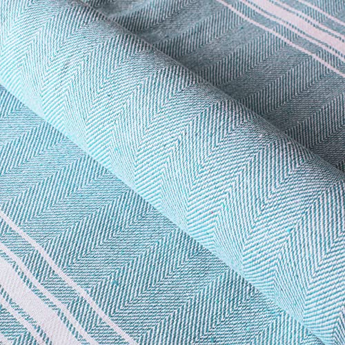 Belizzi Home Peshtemal Turkish Towel Cotton Chevron Beach Towels Oversized 36x71 Set of 6, Beach Towels for Adults, Soft Durable Absorbent Extra Large Bath Sheet Hammam Towel - Aqua Blue - color: Aqua, size: 6 Pack