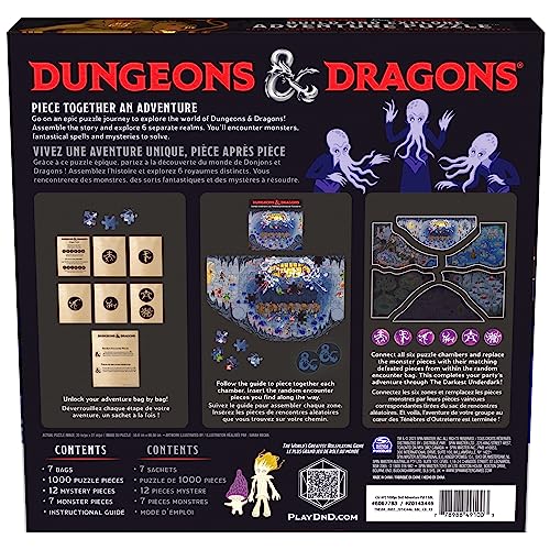 Dungeons & Dragons, Build and Explore Adventure Puzzle, DND Adult Puzzles, Dungeons and Dragons 1000 Piece Puzzles for Adults and Kids Ages 12+ - color: Build and Explore 1000pc Puzzle