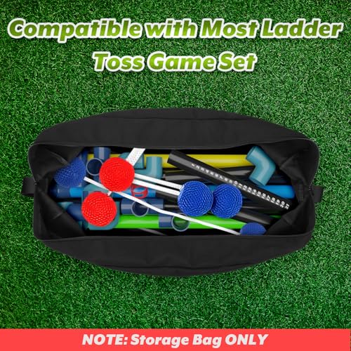 Cosmos Ladder Toss Game Set Carrying Case Outdoor Ladder Ball Set Storage Organizer Bag Portable Ladder Ball Shoulder Bag with Adjustable Strap, Foldable Sport Travel Carry Bag Duffle Bag