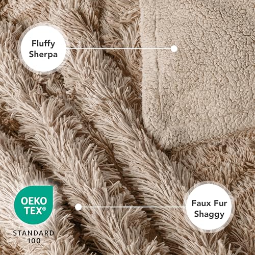 PetAmi Waterproof Dog Blanket for Couch, Bed & Furniture,Reversible Sherpa & Faux Fur Pet Blanket, Leakproof Pet Blanket for Large Dog Cat, Washable Soft Calming Sofa Protector Throw (60x80, Taupe) - color: Taupe, size: X-large (60x80)