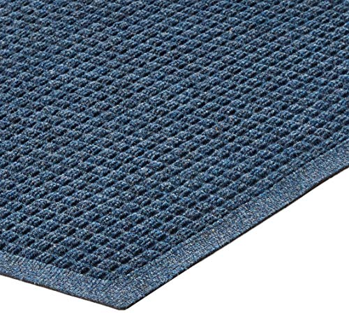 Hudson Exchange (35"x35", Navy) Waterhog Fashion Scraper Entry Square Floor Mat - color: Navy
