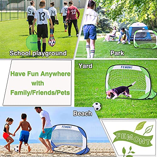 Soccer Goals Set for Backyard, 4x2.5FT Portable Pop Up Soccer Nets with Carrying Bag for Indoor Outdoor Games Practice Training Great for Kids and Adults