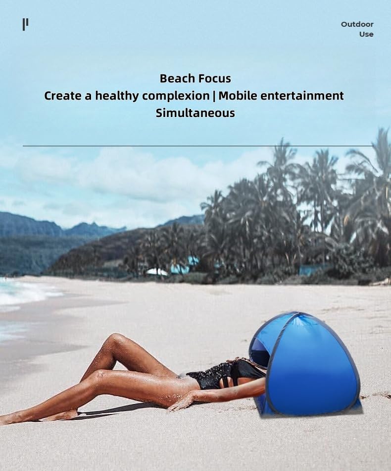Luocute Head Tent Beach Sun Shelter, Pet Tent, Indoor Outdoor Small Pop Up Sun Shade for Head Face (L Size 0.25kg 80x50x55cm) - style: L Size 0.25kg 80x50x55cm