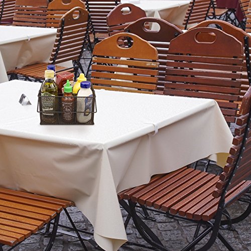 Sorbus® Utensil Caddy — Silverware, Napkin Holder, and Condiment Organizer — Multi-Purpose Steel Mesh Caddy—Ideal for Kitchen, Dining, Entertaining, Tailgating, Picnics, and much more (Bronze) - color: Brown