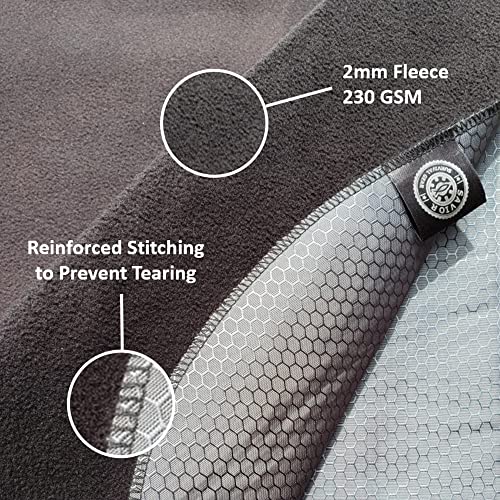 Savior Survival Gear - Outdoor Windproof, Waterproof Fleece Blanket - Portable, Lightweight - Stadium, Picnic, Hiking, Roll-up Travel Blanket, Grey