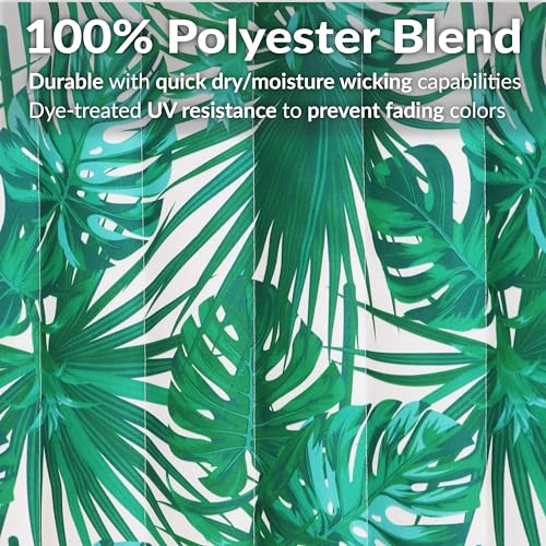 Sunnydaze Quilted Double Hammock for Outside with Spreader Bars and Pillow - 450 lb Capacity, 74x55 Inch Bed, UV Resistant, Quick Dry - Chains Included, Stand Sold Separately - Green Palm Leaves - color: Green Palm Leaves