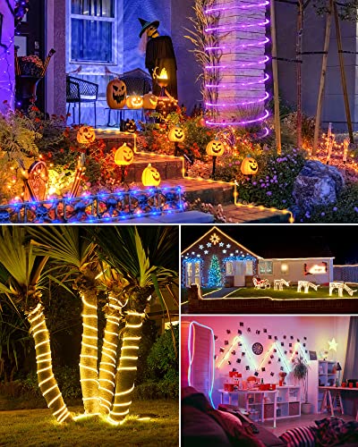 Color Changing Rope Lights Outdoor - 99ft 300 LED Outdoor String Lights with Remote, 18 Colors, Connectable, Twinkle Christmas Light for Bedroom Wedding Patio Holiday Decoration - size: 99 FT Connectable
