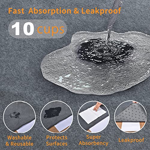 LOOBANI 2 Packs Extra Large Reusable Dog Mat for Floor, Non-Slip Washable Pee Pad for Dogs, Fast Absorbent Pet Whelping Pads, Puppy Playpen Mat for Incontinence, Housebreak, Crate, 48x48in, Gray - size: 48"*48"(Pack of 2) Gray