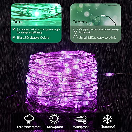 OMIKA LED String Lights Indoor Fairy Light Multi Color Changing, Waterproof Firefly Lights with Remote for Indoor, Bedroom, Wedding, Outdoor Christmas Decor (40 ft 120 LEDs USB & Battery Powered) - color: 16 RGB Colors (Battery+USB), size: 40 ft 120 LEDs