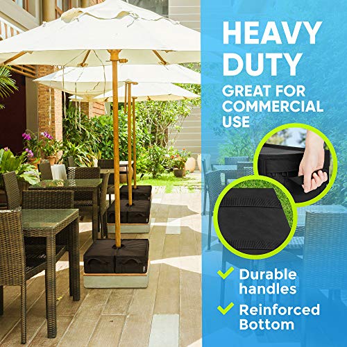 Rhino BaseMate 18" Umbrella Base Weight – Fits Offset, Cantilever & Outdoor Patio Umbrellas – Detachable Design – Black – Easy Setup - size: 45.7 cm