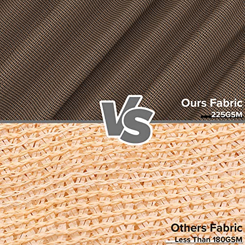 Balcony Privacy Fence Screen 3' x 10' Mesh Windscreen Fencing Shield Cover Included Cable Ties for Deck Apartment Porch Backyard Patio Outdoor, Brown