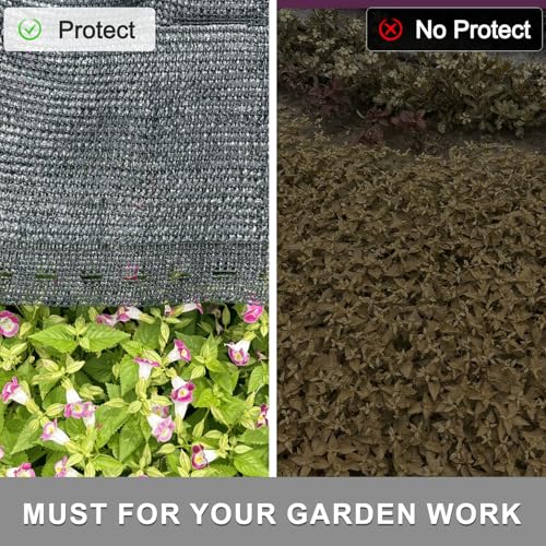 SUNNY GUARD 65-75% Sun Shade Cloth, 6 x 8 FT Black HDPE Mesh – Breathable Garden Shade Cover for Plants, Vegetables, Greenhouse, Patio, Chicken Coop & Dog Kennel - color: 70% SHADE-BLACK, size: 6 FT x 8 FT