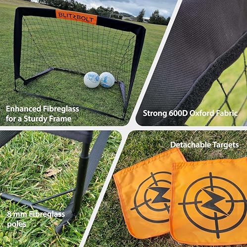 Pop-Up Soccer Goal 4x3 ft (120x90 cm) – Portable, Durable, Easy Setup, Perfect for Kids and Adults Soccer Training and Games. Ideal for The Beach, Your Home and The Backyard. Great Gift.