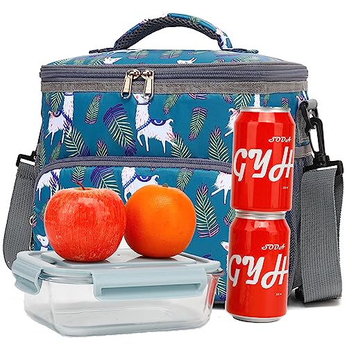 GYEUKHAM Insulated Lunch Bag for Adult/Women/Men, Reusable Large Lunch Box Cooler Soft Leakproof Tote, Thermal Meal Prep Lunch Pail with Adjustable Shoulder Strap for School/Travel/Office, Alpaca - color: Alpaca