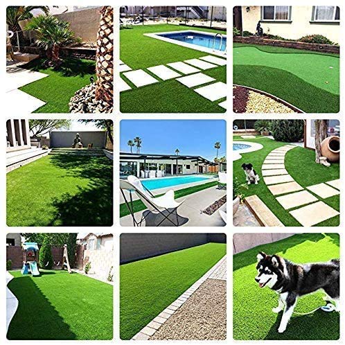 Premium Artificial Grass, Drainage Mat, 6' x 12' Artificial Turf for Dogs, Cats, Pets, Turf Realistic Indoor/Outdoor for Garden, Patio (72 sq ft) - 2 Pack - size: 6ft*12ft