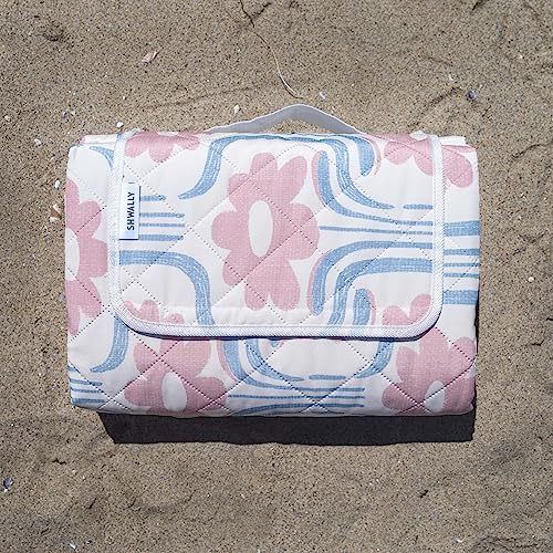 Shwally The Picnic Mat - Indoor/Outdoor Rug with Hand-Drawn Designs - Machine Washable, Water Resistant, Durable & Wipeable Material - Foldable & Easy to Carry - Large (Dakota Sky) - style: Dakota Sky