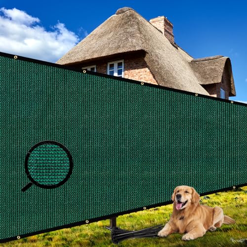 Shade&Beyond 4' X 50' Customized Size Privacy Screen Fence 170 GSM Fencing Mesh Shade Net Cover for Wall Garden Yard Backyard Indoor Outdoor Home Decoration, Dark Green - color: Dark Green, size: 0 4' x 5 0'