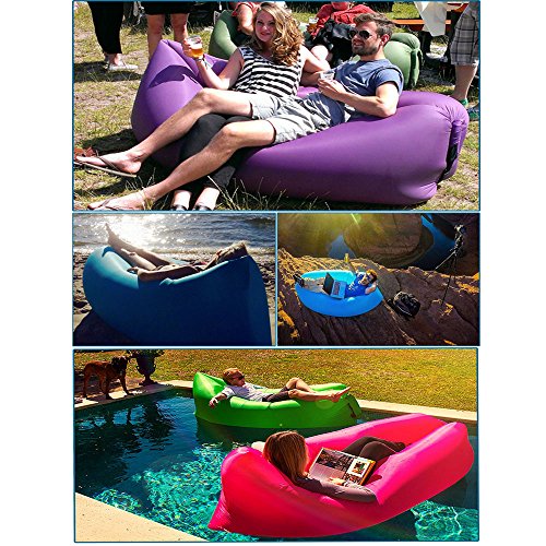 CCDXD Air Sofa, Inflatable Lounger Inflatable Couch for Travelling, Outdoor, Camping, Hiking, Beach Parties, Picnic, Backyard, Lakeside, air Hammock Inflatable Lounger (Black)