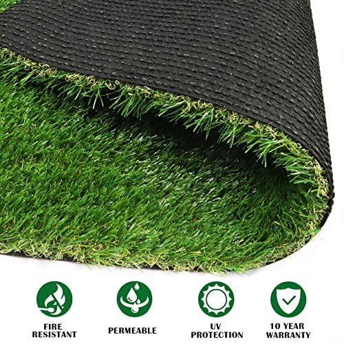 ZGR Artificial Garden Grass 3 ft x 36 ft Premium Lawn Turf, Realistic Fake Grass, Synthetic Turf, Thick Pet Turf, Fake Faux Grass Rug with Drainage Holes Indoor/Outdoor Landscape Customized Available - size: 3 ft x 36 ft = 108 Square ft