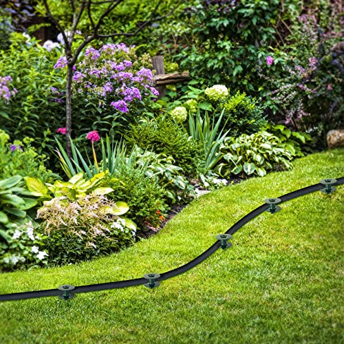 Chumia 10 Inch Garden Hose Guide Spike, Zinc Coated Rustproof Heavy Duty Metal Stake, Sturdy Top, Keeps Garden Hose Out of Flower Beds, Hose Guard for Yard Plant Protection(6 Pieces,Dark Green) - color: Dark Green