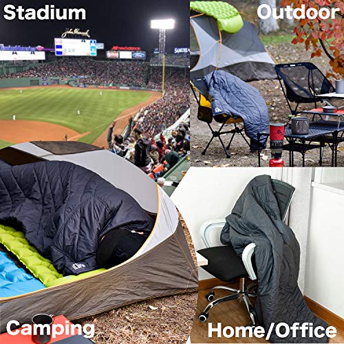 iClimb 3M Thinsulate Insulation Warm Camping Blanket Ultralight Compact - color: Dark Grey, size: 72.8” × 55”, 1.52 lb
