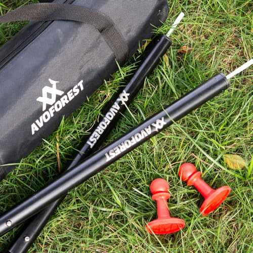 Tent Poles for Tarp, AVOFOREST Camping Tent Tarps Poles Adjustable Camping Accessories 90in Heavy Duty Poles Thicker Tent Pole with a Diameter of 0.98in for Backpacking Hiking Awning - color: 90inch-2pcs