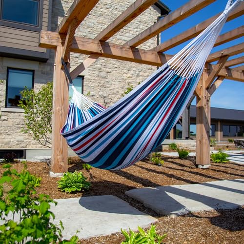 Vivere Brazilian Style Double Hammock, Denim (BRAZ212) - color: Denim