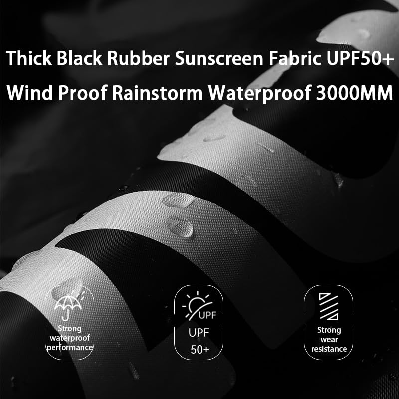 Blackdog Camping Tarp with Poles, 18x9.5 Ft Large Waterproof Camping Tent Canopy, 6-10 Person PU3000mm Shade Awning for Car Camp, Hammock Rain Fly, Outdoor, Picnic Backpacking