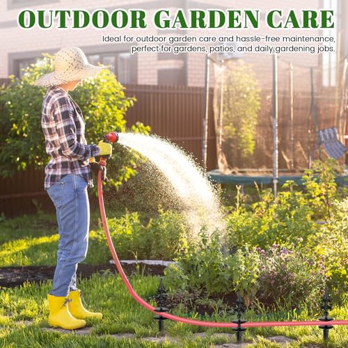 Zonon 6 Packs 12 Inch Garden Hose Guide Stake Heavy Duty Cast Iron Hose Guides Spike Decorative Garden Stakes Protector for Lawn Yard - Keeping Hoses Away from Flower Beds(Classic Style) - style: Classic Style