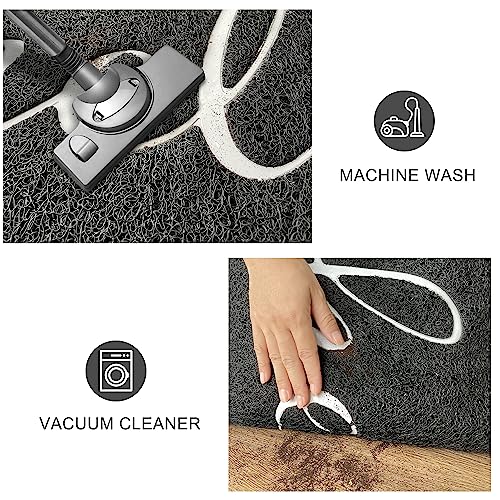KILOCOCO Outdoor Mat Front Door Mat Welcome Mats Low Pile Doormat Entrance Non-Slip High Traffic Area Easy Clean Rubber Backed Entry Mats Hello Doormats for Garage Yard Patio Kitchen Indoor,18"x30" - color: Hello, size: 1'6" x 2'6" (Rectangular)