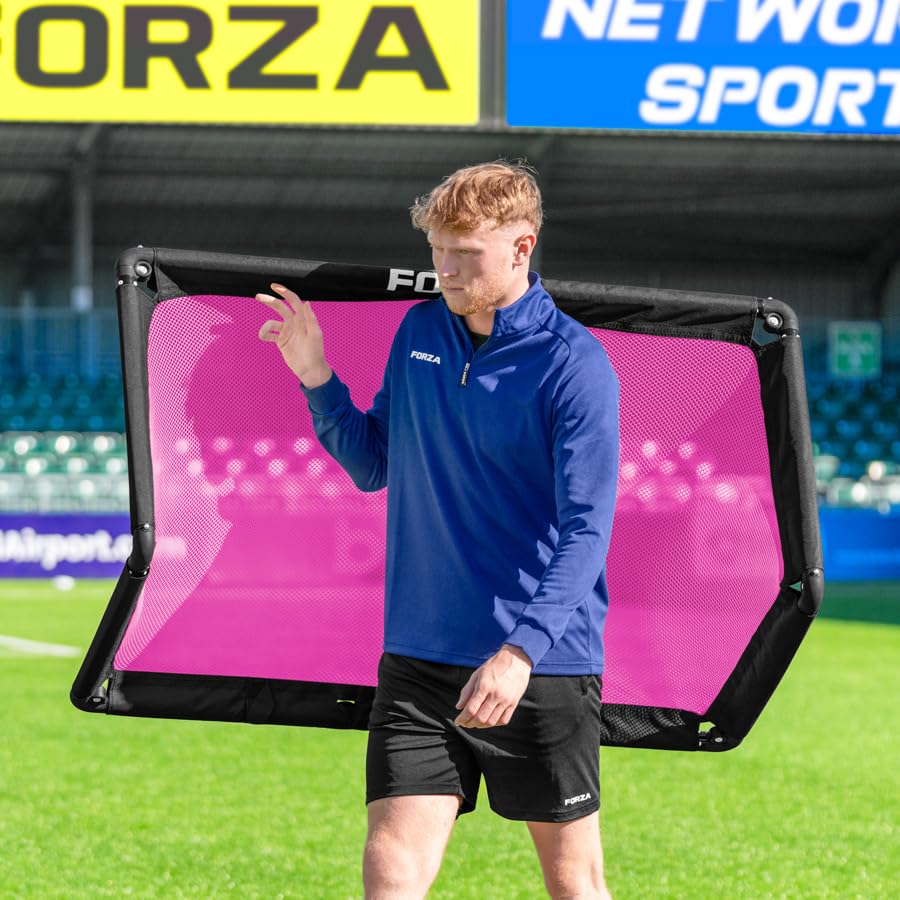 FORZA POD Goal Lite | Lightweight ALU40 Portable Soccer Goal – Assembles in Seconds – Perfect for Training, Matches & Backyard Play – Sizes: 4ft, 5ft & 6ft - color: Pink, size: 4 x 2