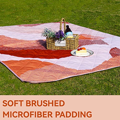 Whale Flotilla Extra Large Waterproof Picnic Blankets 60"x80", Foldable Lightweight Outdoor Blanket for Camping, Hiking, Traveling, Soft Portable Easy to Clean Picnic Mat for Beach Grass Park, Brown - color: Brown