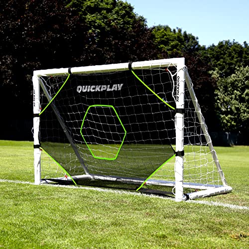 QuickPlay Target Net Lite Soccer Target Net - 5-Zone Shooting Trainer for Backyard & Club Practice - Easy Setup Soccer Training Equipment for Kids to Adults - Durable Mesh for Home Soccer Training - style: 6 x 4'