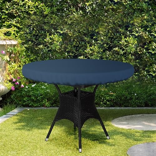 Covers & All Round Table Top Cover, 12 Oz Waterproof UV & Weather Resistant Patio Table Cover, Outdoor Table Cover for Patio Outdoor Furniture & Coffee Table (30" Dia x 4" H Inches, Blue) - color: Blue, size: 30" Dia x 4" H